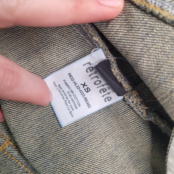 Retrofete Wiley Denim Mini Dress with Belt Size XS - Picture 7 of 7